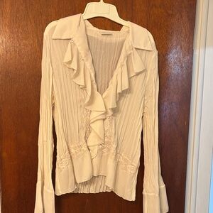 White Stag Cream Ruffled Blouse